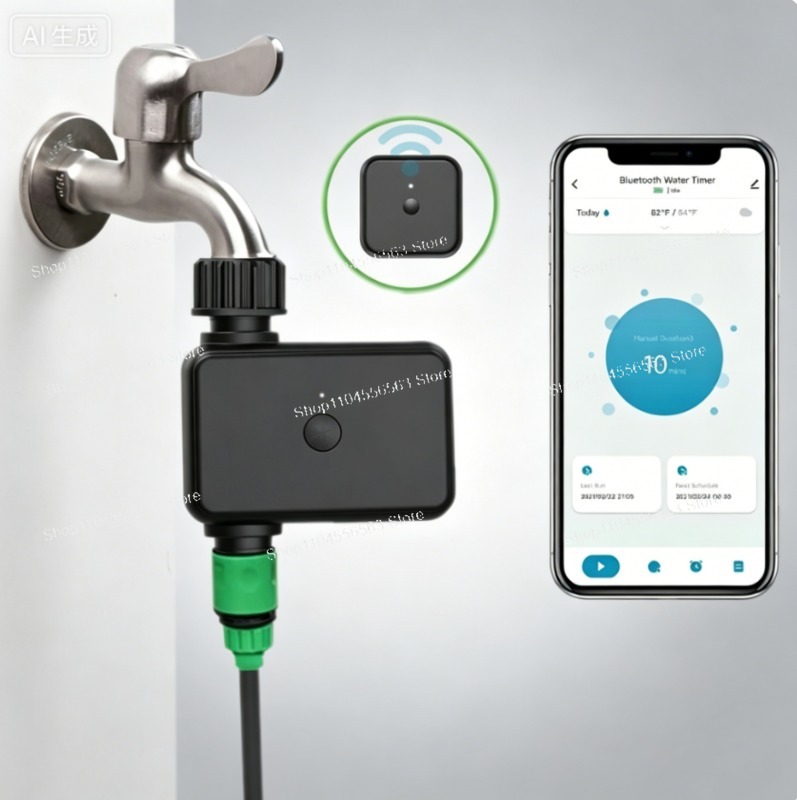 Smart Garden Valve - Smarter WLAN-Gartenbewässerungstimer: Automatischer Tropfbewässerungsregler, App-Fernbedienung für