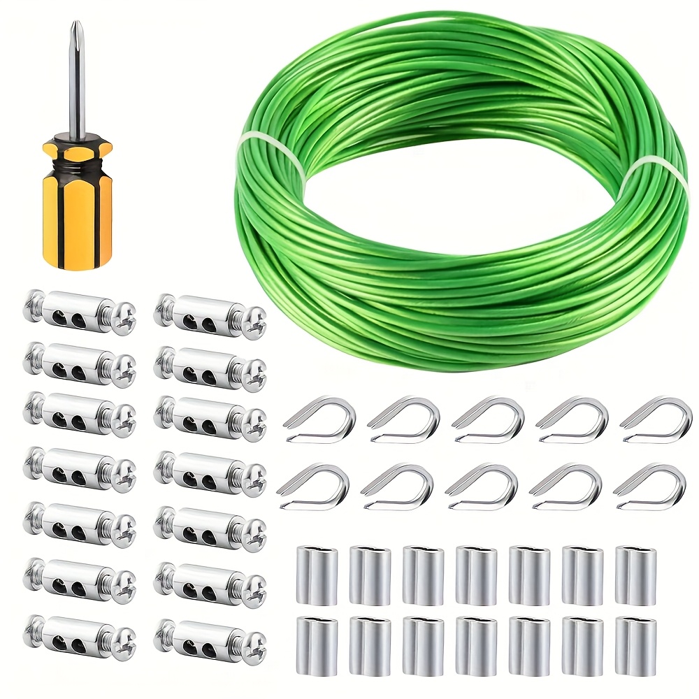 Smart Garden Fence - 1/8 Zoll (3mm Durchmesser) Grün PVC-beschichtetes