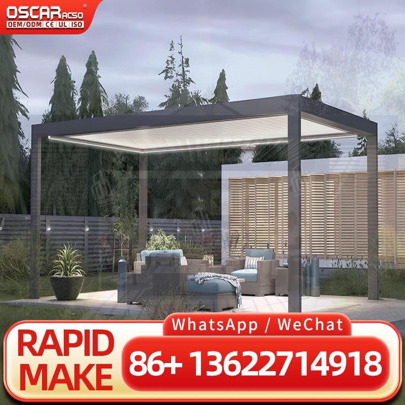 Smart Garden Electric Pergola - Maßgefertigter Moderner Faltbarer Wasserdichter Pavillon mit