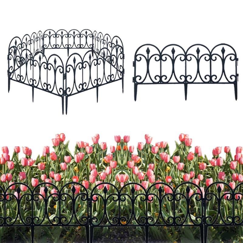 Smart Garden Fence - Dekorativer Gartenzaun Rostfreier Landschafts-Drahtzaun Faltbare Terrassenzäune