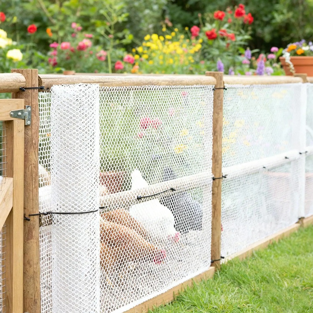 Smart Garden Fence - Kunststoff-Gartenschutznetz, Geflügelzaun, 50 Reißverschlüsse, für Hühner,