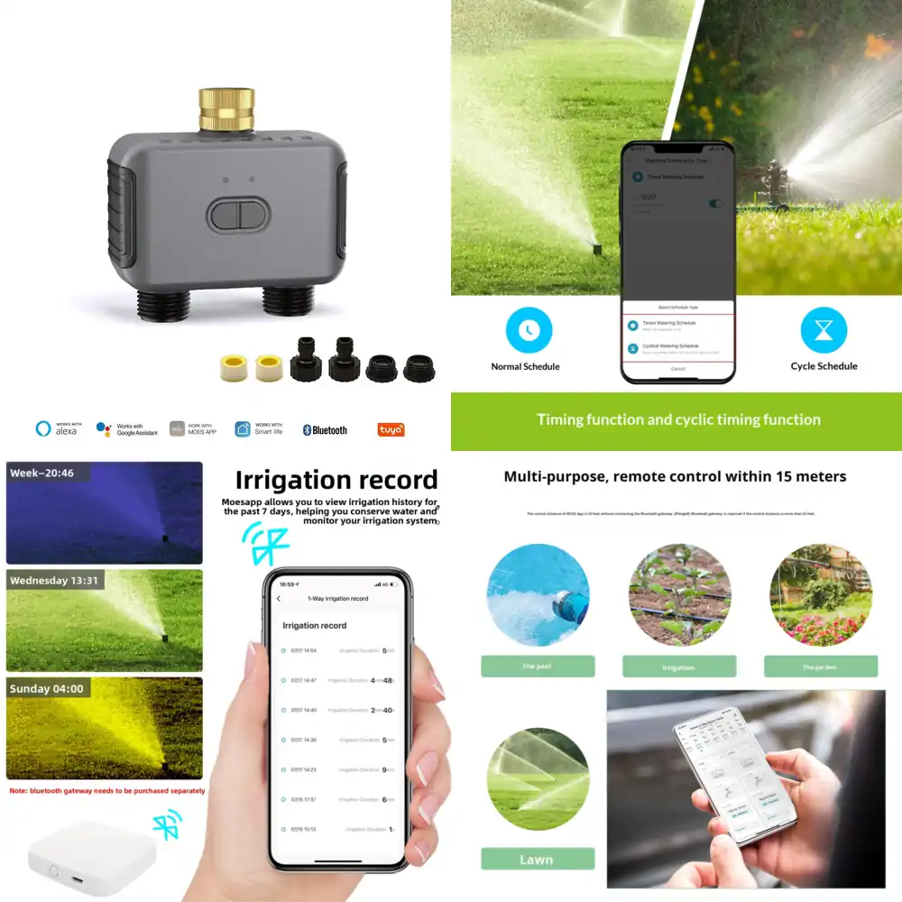 Smart Garden Valve - Qwinn 2026-Smart Home Garden 2-Wege-Bewässerungsventil App-Fernbedienung