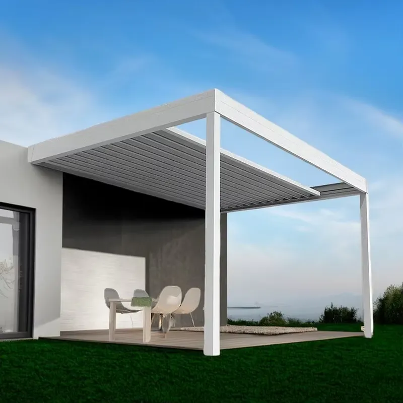 Smart Garden Electric Pergola - Elektrische Ganzjahres-Gartenpergola aus Aluminium mit Seitenüberdachung,