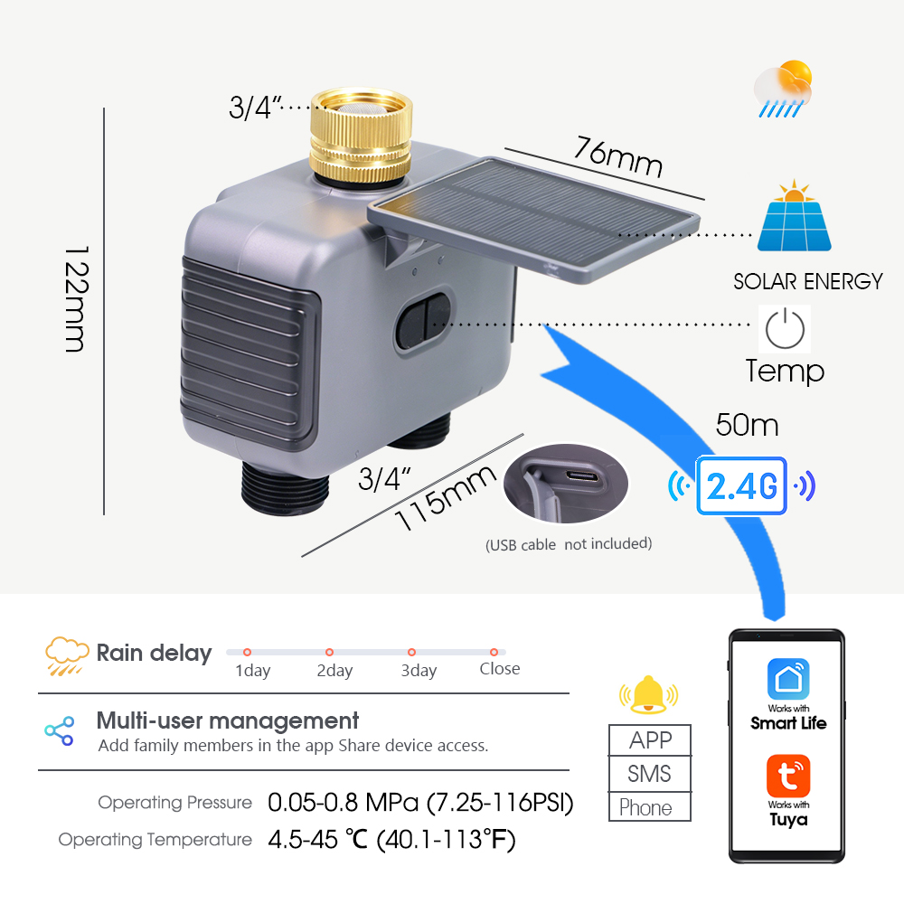 Tuay Smart Solar 2-Zonen-Bewäs – Smart Garden Valve Bewertung und Preis