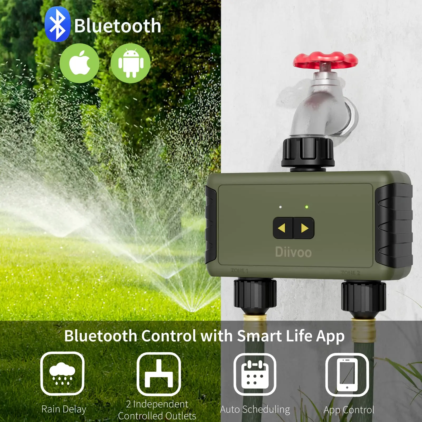 Diivoo Zeitgesteuerter Sprinkl – Smart Garden Valve Bewertung und Preis